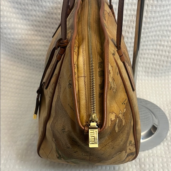Alviero Martini Tan Map Print Women's Bag - Picture 7 of 15